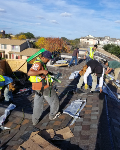 Roofing Leo team working